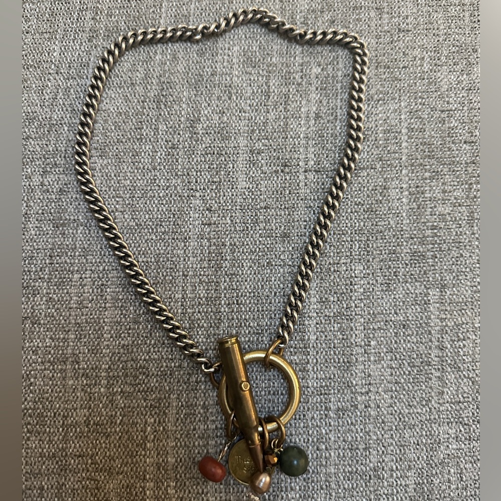 Twisted Silver Bullet Necklace